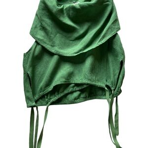 Green Sleeveless Crop Top